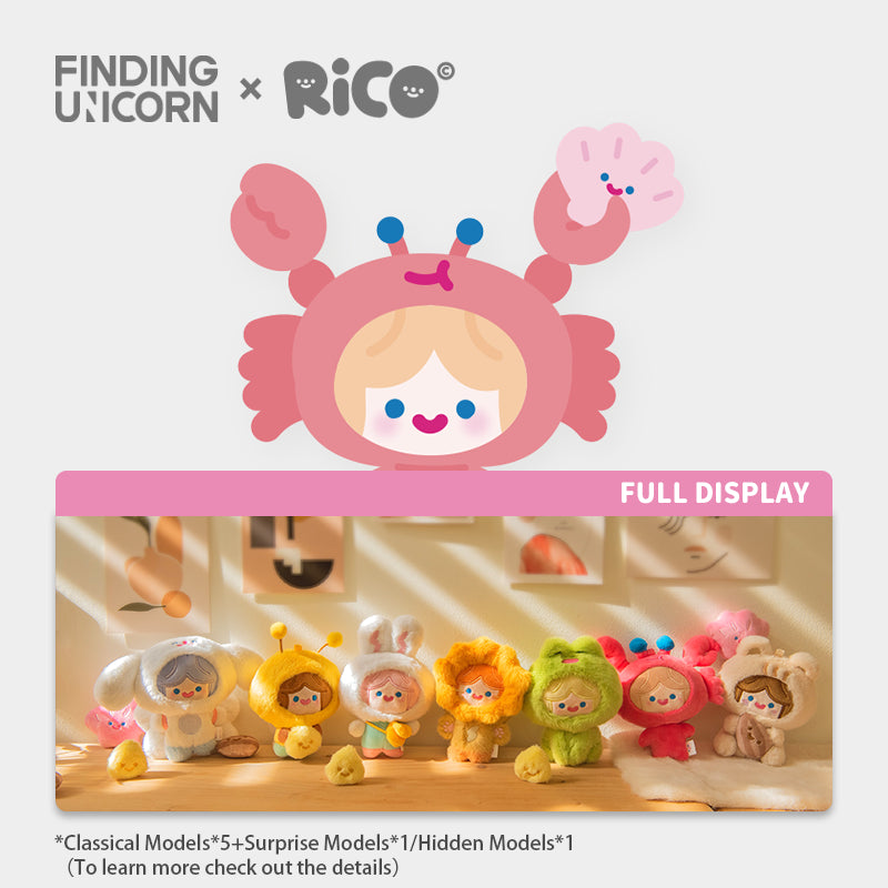 FINDING UNICORN CELL RiCO Happy Fluffy Series Plush Blind Box