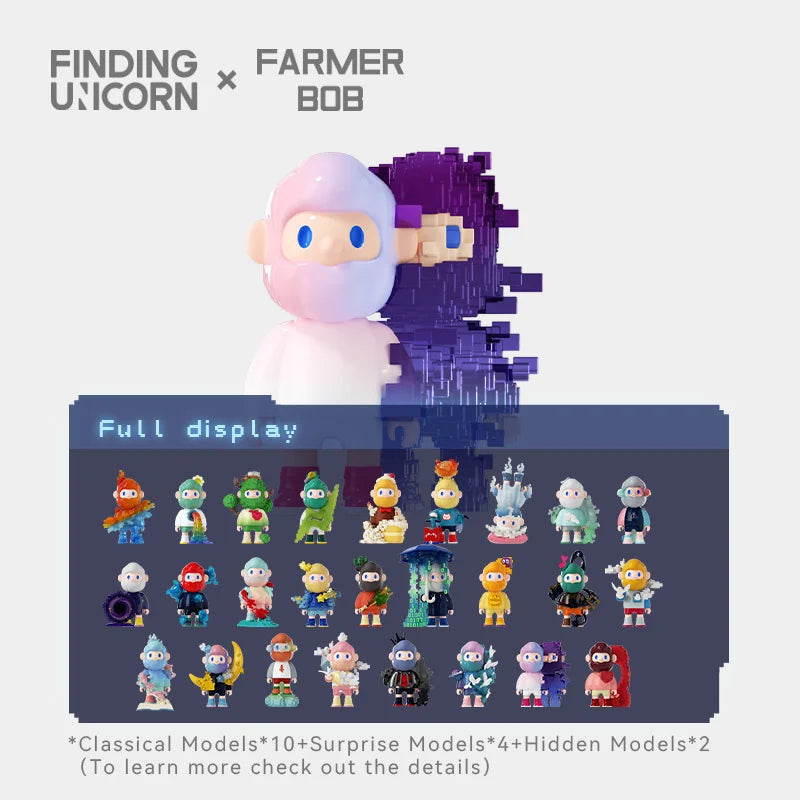 FINDING UNICORN FARMER BOB Next Generation Pixel Universe Series Blind Box
