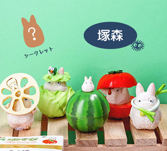 White Totoro Playing With Vegetables Collection (Seasonal) "My Neighbor Totoro" (Box/6), Benelic Blind Box